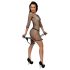 ZADO - Lederen harness met 2 interne dildo's (zwart) - L/XL