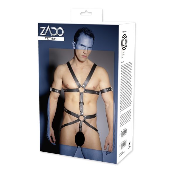 ZADO - Leren harnasbody met banden - Voor mannen - L/XL