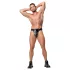 ZADO - leren kuisheidsgordel-tanga met 2 slotjes - zwart (S-2XL)