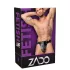 ZADO - leren kuisheidsgordel-tanga met 2 slotjes - zwart (S-2XL)