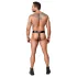 ZADO - leren kuisheidsgordel-tanga met 2 slotjes - zwart (S-2XL)