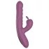 Funny Me Rabbit Bunny - oplaadbare, stotende vibrator met clitorisstimulator (paars)