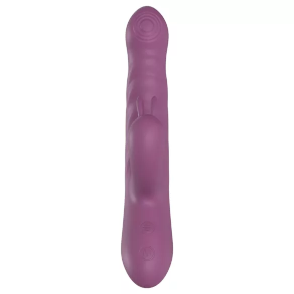Funny Me Rabbit Bunny - oplaadbare, stotende vibrator met clitorisstimulator (paars)