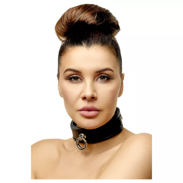 ZADO - leren halsband - zwart