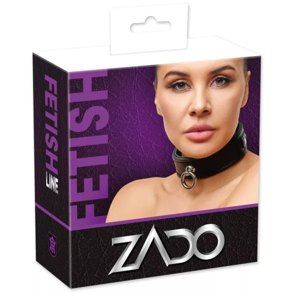 ZADO - leren halsband - zwart