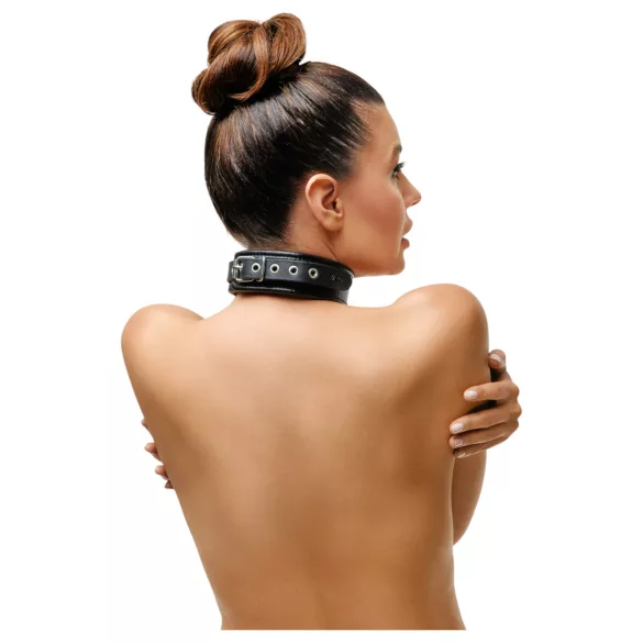 ZADO - leren halsband - zwart