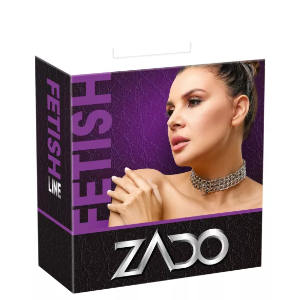 ZADO - halsband met ketting - staal - zilver