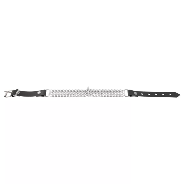 ZADO - halsband met ketting - staal - zilver