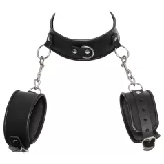 ZADO - leren halsband met boeien - zwart