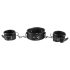 ZADO - Leren halsband met boeien (zwart)