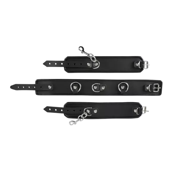 ZADO - leren halsband met boeien - zwart