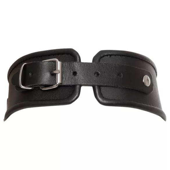 ZADO - leren halsband met boeien - zwart