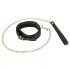 ZADO - Leren halsband en riem (zwart-goud)