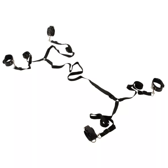 ZADO - bondage set voor aan bed - leer - zwart