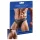 Glanzende herenstring met transparant inzetstuk (zwart) - XL