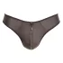Svenjoyment - heren string - glanzend met strass en rits - zwart - L