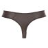 Svenjoyment - Glanzende Heren String met Strass en Rits (Zwart) - XL