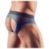 Svenjoyment - Open jock slip (zwart-blauw)