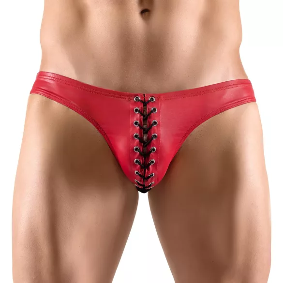 Svenjoyment - heren slip met veters - zwart rood - M