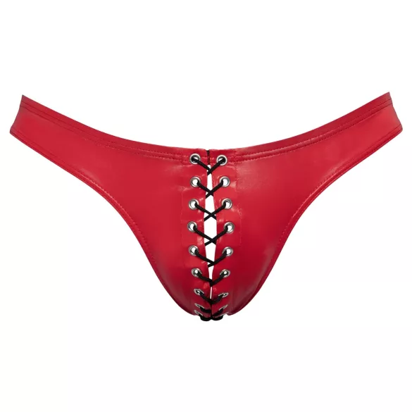 Svenjoyment - heren slip met veters - zwart rood - M
