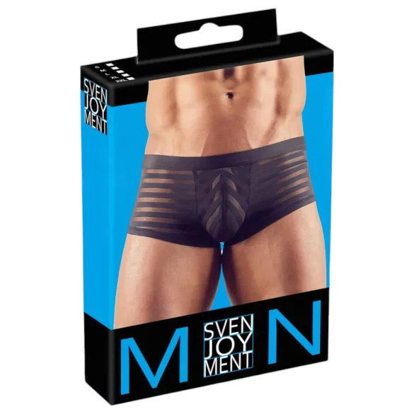 Mannenboxer - transparant - gestreept - zwart - XXL