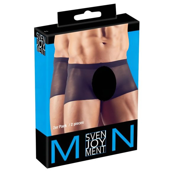 Svenjoyment - Transparante Boxerset - Zwart (2-delig) S-L