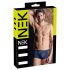 NEK - zwarte boxershort met veters en netstof inzet (blauw)
