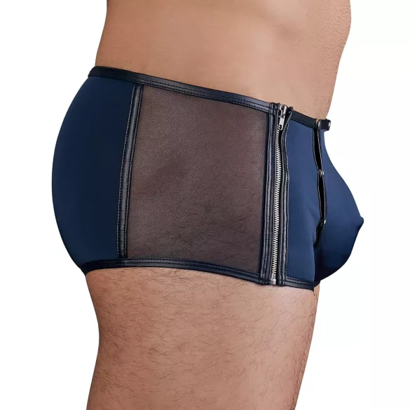 NEK - herenboxer - vetersluiting en netinzet - zwart/blauw