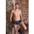 NEK - zwarte boxershort met veters en netstof inzet (blauw) - M