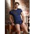 NEK - zwarte boxershort met veters en netstof inzet (blauw) - M