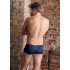 NEK - zwarte boxershort met veters en netstof inzet (blauw) - M