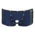 NEK - zwarte boxershort met veters en netstof inzet (blauw) - M