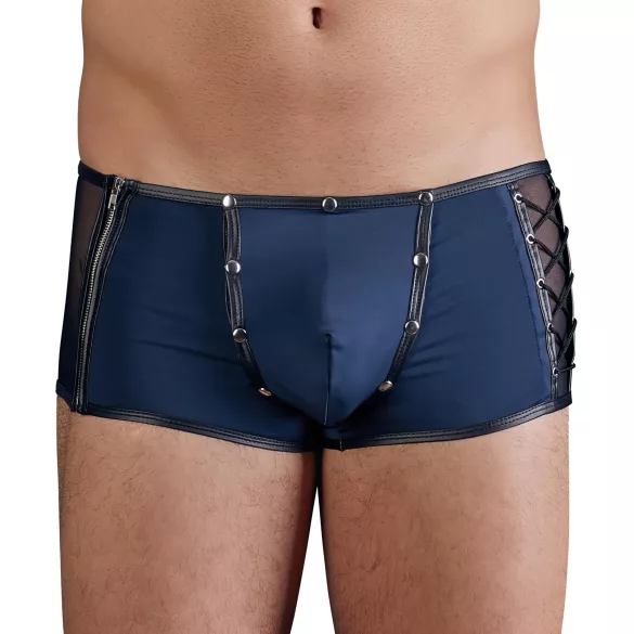 NEK - herenboxer - vetersluiting en netinzet - zwart/blauw - L
