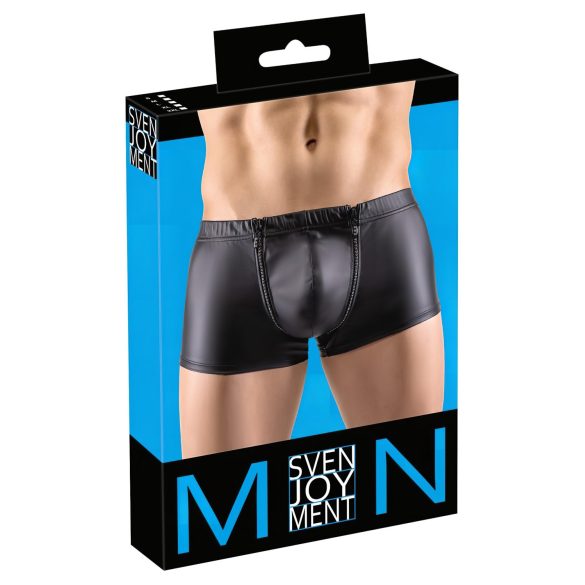 Svenjoyment - matte boxershort met strass en ritssluiting (zwart)
