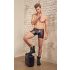 NEK - Boxershort met rode zijstrepen en rits (zwart) - L