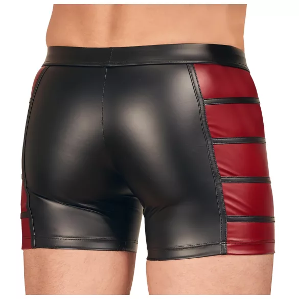 NEK - herenboxer met rits - rood inzetstuk - zwart - XL