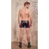 NEK - herenboxer met rits - rood inzetstuk - zwart - XL