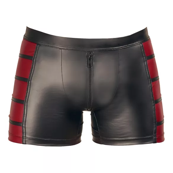 NEK - herenboxer met rits - rood inzetstuk - zwart - XL