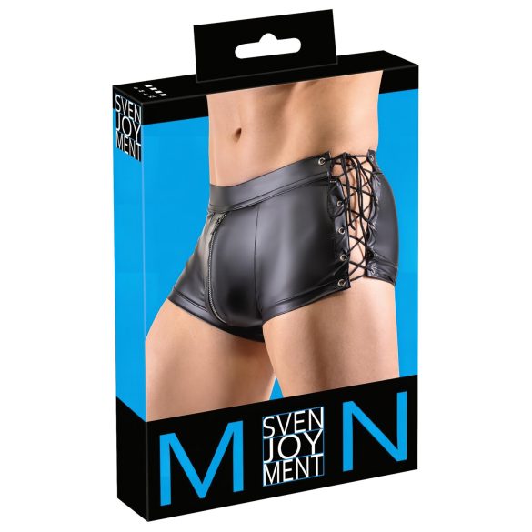 Svenjoyment - Zwarte matte boxer met zijveter - L