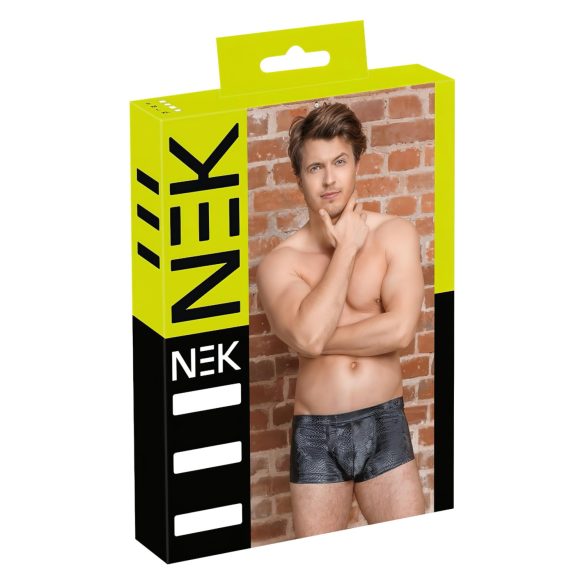 NEK - Boxershort met slangenhuidprint (zwart)
