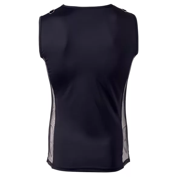 Svenjoyment - heren top met vetersluiting - zwart - L