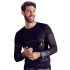 NEK - Zwarte lange mouw shirt met kruisband voor heren - XL