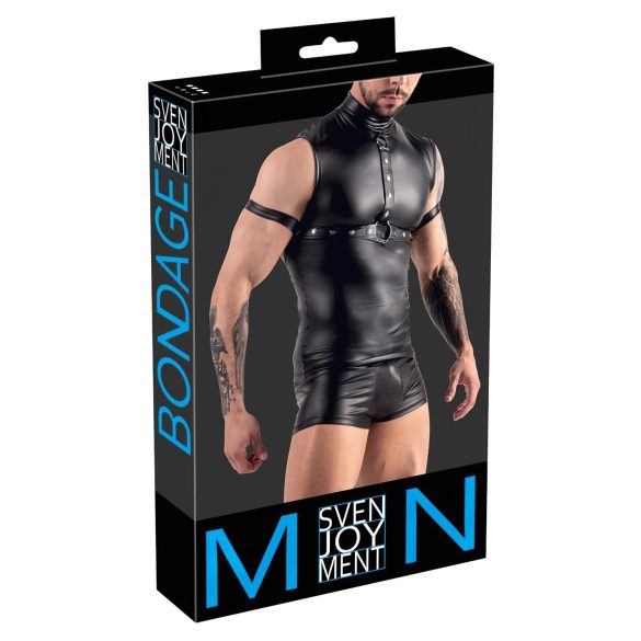 Svenjoyment - Mannelijke top zonder mouwen, zwart en verleidelijk! - M