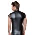 NEK - herenshirt met studs en netdetails (zwart)