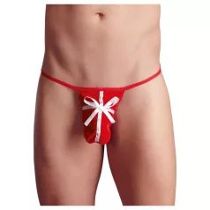 Cadeau - kerststring voor mannen - rood - S-L