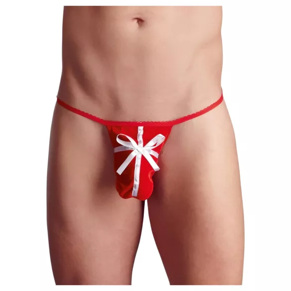 Cadeau - kerststring voor mannen - rood - S-L