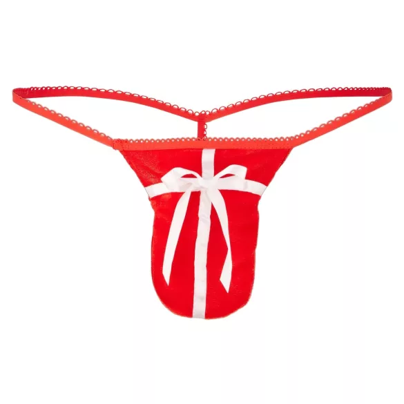 Cadeau - kerststring voor mannen - rood - S-L