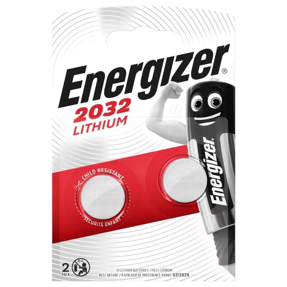 Energizer - knoopcelbatterij - CR2032 - 2 stuks