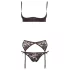 Cottelli - erotische set - 3-delig - zwart - 80B/M