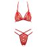 Cottelli - Open kanten bustierset (rood) - M